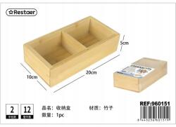  Bambusz rendszerező 2 rekeszes kiváló minőség (960151)