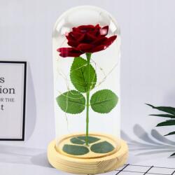 Lean Örök Rózsa Üvegben Világító Üveg Kupolában Led Lámpa Ajándék (4903192295024)