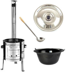 Pro-Tech CHEF Rozsdamentes gulyásfőző készlet 14l-es zománcozott bográccsal
