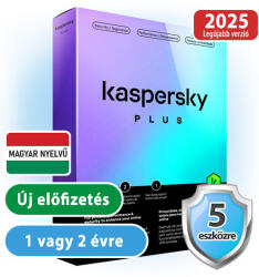 Kaspersky Plus 2024 HUN 5 eszköz, 1 év online vírusirtó szoftver (KL1042ODEDS) - virusirto-szoftverek