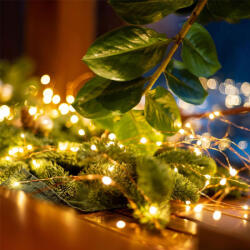 Somogyi Elektronic Fényfüzér 30 db mikro leddel melegfehér elemes (ML-30-WW)