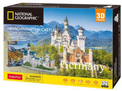 CubicFun DS0990 - National Geographic, Neuschwanstein kastély - 121 db-os 3D puzzle (DS0990)