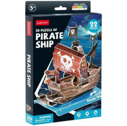 CubicFun W3121 - Pirate Ship - Kalózhajó - 22 db-os 3D puzzle (W3121)