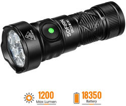Sofirn SR20MINI EDC zseblámpa, 1200 lumen, piros és fehér fény