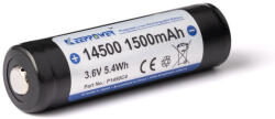 KeepPower P1450C4 3.7V Li-ion akkumulátor PCB védelemmel 14500 - 1500mAh kapacitással