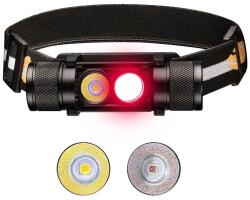 Sofirn D25LR fejlámpa vörös és fehér fényű leddel egyaránt