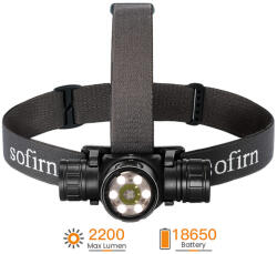 Sofirn HS21 tölthető fejlámpa 2300 lumennel, 3 féle leddel