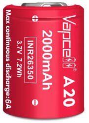Vapcell A20 26350 2000mah 6A tölthető li-ion akkumulátor