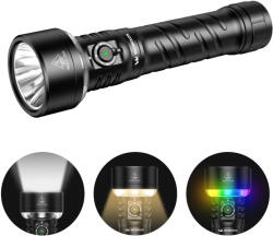 Wurkkos TS27 szuper fényerejű zseblámpa, 3200 lumen fényerővel, 845 m hatótávval, 15.000 mAh akkumulátorral