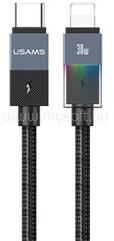 USAMS iPhone 14 Plus / 14 Pro Max / 14 Pro USAMS SJ776 adatkábel Type-C - Lightning, 120cm, SÖTÉTSZÜRKE (SJ776USB01) (SJ776USB01)