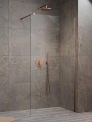 Radaway Modo New Brushed Copper II Walk-in szálcsiszolt réz zuhanyfal 160 átlátszó