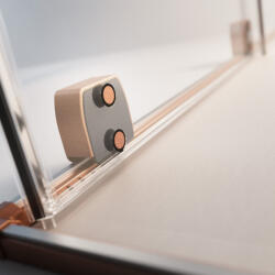 Radaway Furo Brushed Copper Walk-in szálcsiszolt réz zuhanyfal 90 balos átlátszó
