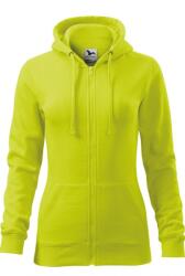 MALFINI Trendi Zipper Női Pulóver, L INTL, Lime