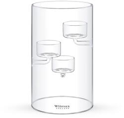 Wilmax England Gyertyatartó, 20x12 cm, üveg, átlátszó (WL-888906/A)