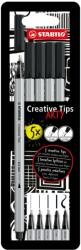STABILO Creative Tips Arty tűfilc készlet, fekete, 5 vastagság (TST895120)