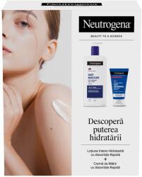 Neutrogena ajándékcsomag, gyorsan felszívódó, intenzíven hidratáló testápoló, 400 ml, gyorsan felszívódó kézkrém, 75 ml