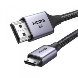 Ugreen Cablu Video UGREEN HD163, miniHDMI - HDMI, 8K, 2m, Gri