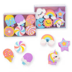 Trendhaus Radír Unicorn vagy Candy 6 db/doboz, 2 féle készlet (959317) (959317) - aqua