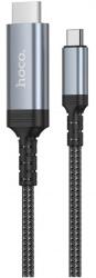 hoco. Cablu Audio si Video USB-C - HDMI HOCO UA43, 1.8m, Gri - evomag