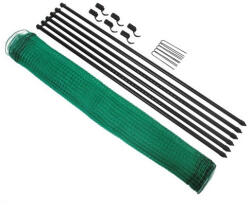 Nature zöld védőháló kisállatokhoz (tartókkal, 1x10 m, 16x16 mm, 50 g/m2)