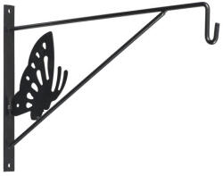 Nature Fali virágtartó kar 24x35cm antracit pillangómintás