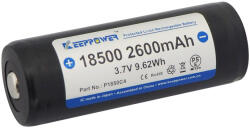 KeepPower 18500 védett tölthető 18500 li-ion akkumulátor 2600 mAh kapacitással