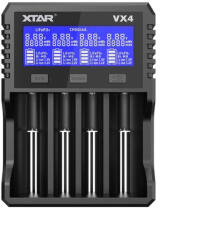 Xtar VX4 akkumulátor töltő tesztfunkcióval MINDEN akkuhoz