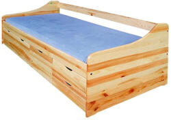 Komforttéka Fenyő Ágykeret 4 Fiókkal - 100x200 cm