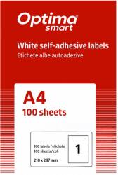 Optima Etichete albe autoadezive 1/A4 Optima smart, 210 x 297 mm, 100coli/top (OP-401210297S)