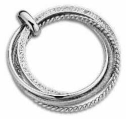 Victoria Ezüst Színű Fehér Köves Medál - fizz