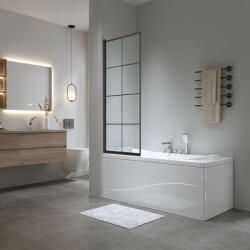 Welland Kádparaván 80 x 140 cm Welland Kyoto L5001 - fekete profil dekorbetéttel - pepita