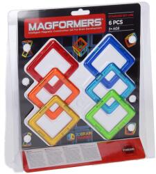 Magformers mágneses építőjáték készlet, négyzetes, 6 db