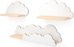 Verk Group Verk gyermek fali Polc szett 3 db - Felhő - fehér
