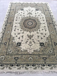  Vintage Perzsa szőnyeg (62) Kashan Krémes Zöld 200x300cm