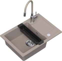 Ruvetti Natu Compact chiuveta cu baterie și accesorii bej/oțel LP_3200-NC6244BE_W (LP3200NC6244BEW)