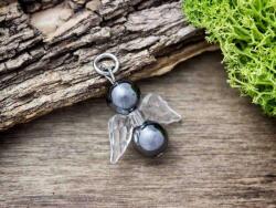  Vitalitás angyal hematit ásvány medál