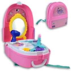 Magic Toys Rózsaszín szépségszett hátizsákban játék sminkekkel, tükörrel és kiegészítőkkel