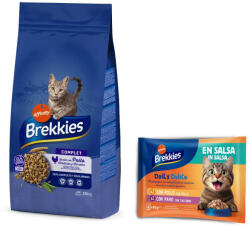 Affinity 15kg Brekkies Complete száraz macskatáp+4x85g Daily Delice csirke & pulyka nedves macskatáp ingyen