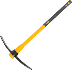 Strend Pro Garden Csákány, Strend Pro Garden P-411WHG, sárga/fekete, 2000 g, üvegszálas nyél, acél fej, kétoldalas, hegyes/lapos, kemény és sziklás talajhoz (TC216666)