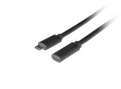 Lanberg USB-C M/F 3.1 kábel, 1, 5 m, fekete (CA-USBE-20CC-0015-BK) - compzone