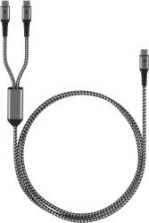 Goobay 75739 USB kábel 1, 5 M USB C 2 x USB C 0, 48 Gbit/s 60 W Fekete, Szürke (75739)