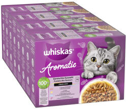 Whiskas 48x85g Whiskas 1+ Aromatic Selection vegyes csomag szószban nedves macskatáp