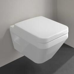 Villeroy & Boch Set Vas wc suspendat Rimless, CeramicPlus, cu Twist Flush, cu capac soft close, alb lucios, Villeroy & Boch Architectura 5685CLR1 5685CLR1 (5685CLR1)