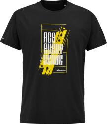 Babolat Tricou pentru bărbați Exercise Message Tee Black/Black L
