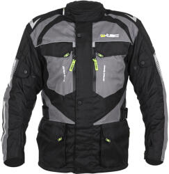 W-Tec Férfi motoros kabát W-TEC Burdys Evo fekete-szürke XXL bővített (21360-XXL-2-P)