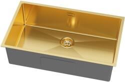 Ruvetti Stelio acél mosogató szifonnal 74x44 cm arany 5001S_PVD_GOLD80_P (5001SPVDGOLD80P)