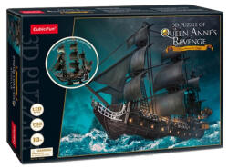CubicFun T4035 - Queen Anne's - Feketeszakáll kalóz hajó - 100 db-os 3D Led puzzle (T4035) - puzzle