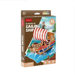 CubicFun W3122 - Sailing Ship - Vitorlás - 33 db-os 3D puzzle (W3122) - puzzle