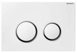 Geberit Kappa 21 működtetőlap, 2 mennyiséges öblítéshez, fehér, fényes króm (GE-115.240.KJ.1)