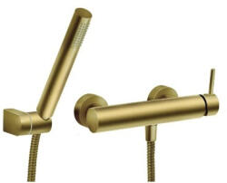 FERRO Zuhany csaptelep, Ferro Ciriculus zuhany csaptelep zuhanyszettel, szálcsiszolt arany BCK77BG - zuhanykabin